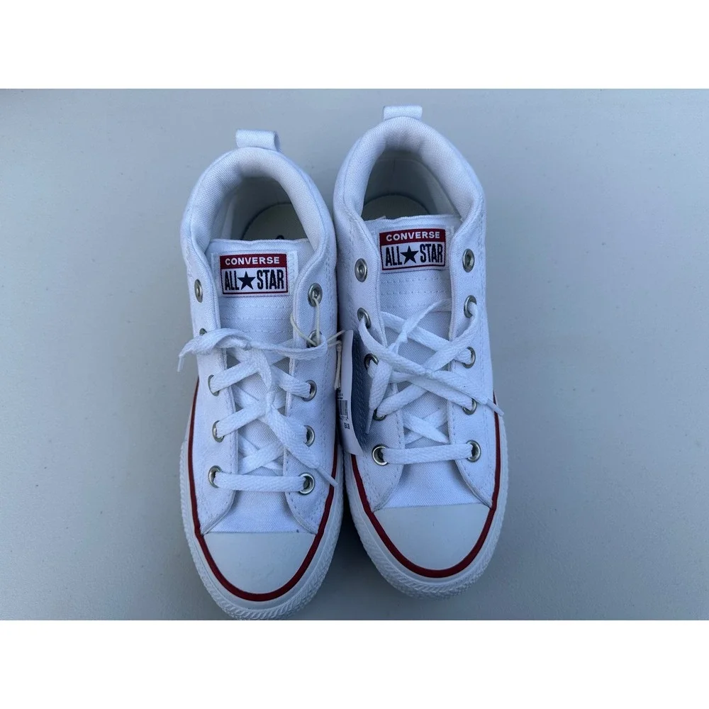 Converse All Star CTAS Street Mid White Red Blue Sneakers A17180F Kids Size 4
